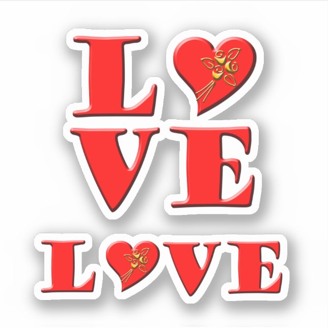 Pegatina Love Letters 'L O V E' Scrap Book (Anverso)