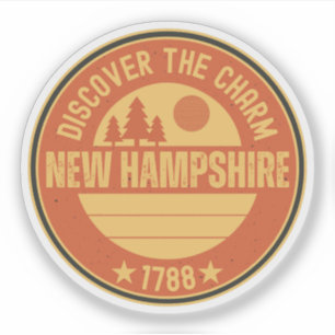 Pegatina Love NH - New Hampshire Map Souvenir