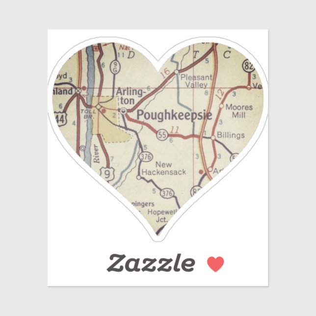 Pegatina Love Poughkeepsie (Hoja)