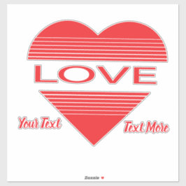 Pegatina Love & Romance Concept Design with Heart Elements