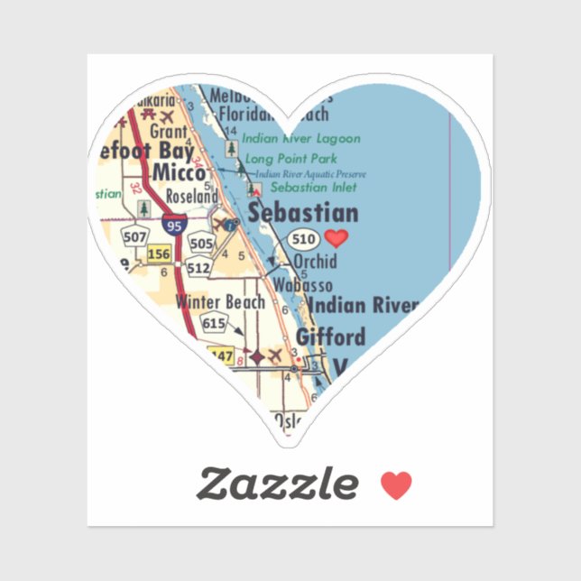 Pegatina Love Sebastian Florida (Hoja)