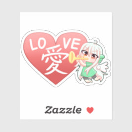 Pegatina LOVE Sticker 愛 ステッカー 【 HayaTikaze 】