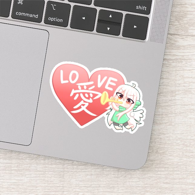 Pegatina LOVE Sticker 愛 ステッカー 【 HayaTikaze 】 (Detalle)