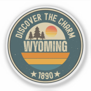 Pegatina Love Wyoming - Corte WY State Souvenir