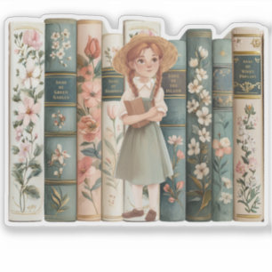 Pegatina Lover de libros   Anne de Green Gables   Libros Fl