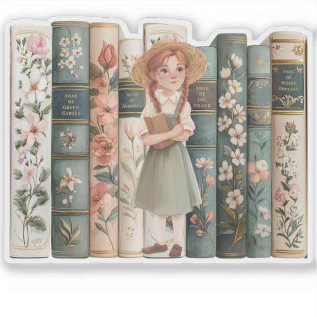 Pegatina Lover de libros | Anne de Green Gables | Libros Fl
