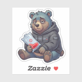 Pegatina Low Battery Bear