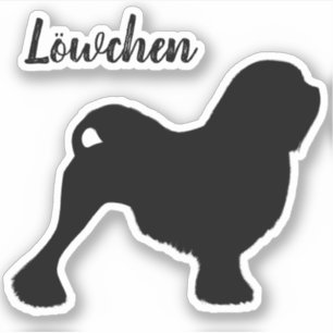 Pegatina Lowchen Dog Silhouette Vinyl Decal