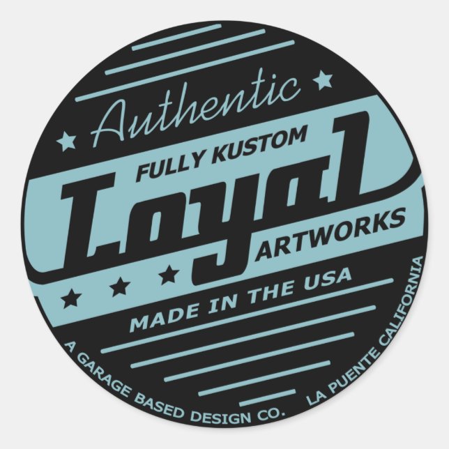 Pegatina Loyal Garage (Anverso)