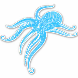 Pegatina LtBlue de la TRIBAL POLINESIA DE OCTOPUS