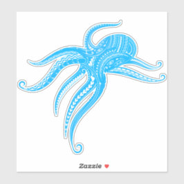 Pegatina LtBlue de la TRIBAL POLINESIA DE OCTOPUS