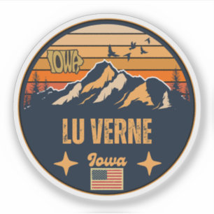 Pegatina Lu Verne, Iowa, Estados Unidos