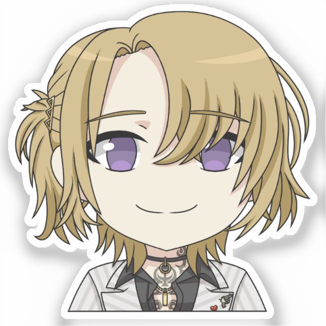 Pegatina Luca Kaneshiro Chibi Sticker Sonriendo (Anverso)