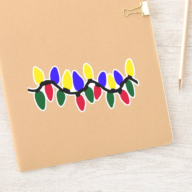 Pegatina Luces de Navidad Festivas (Cuaderno)