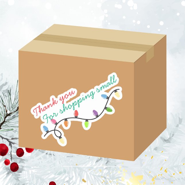 Pegatina Luces de navidad Gracias por comprar pequeñas (Subido por el creador)
