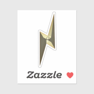 Pegatina Luces de trueno dorado moderno divertido