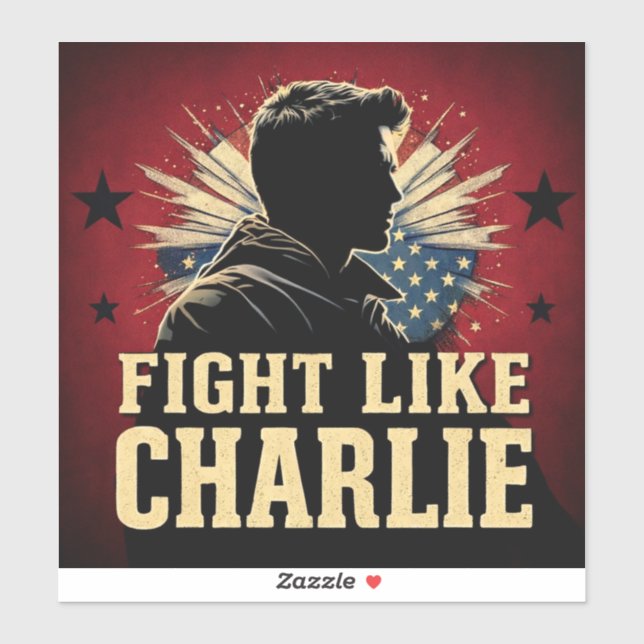 Pegatina Lucha como Charlie (Hoja)