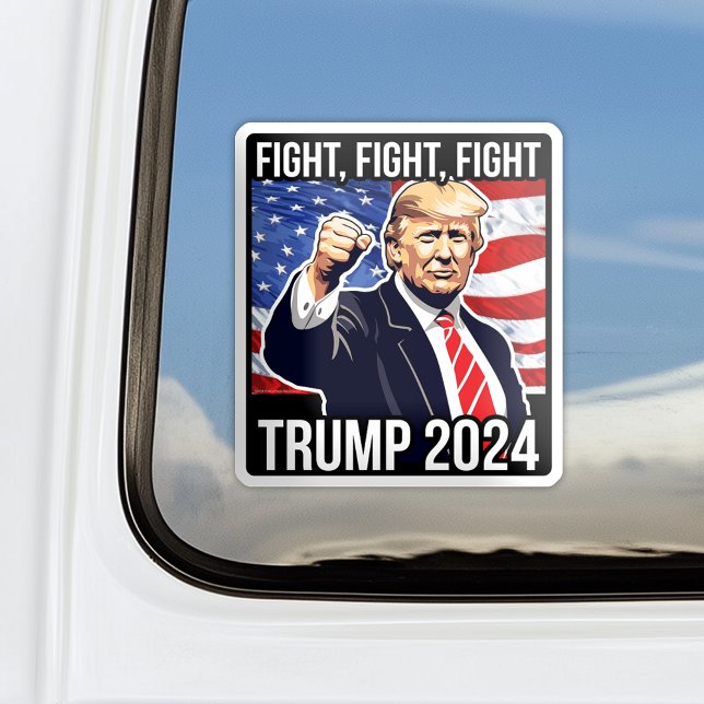 Pegatina Luchar contra el Parachoque Decal de Donald Trump  (donald trump 2024 bumper sticker vinyl car window decal fight fight fight)