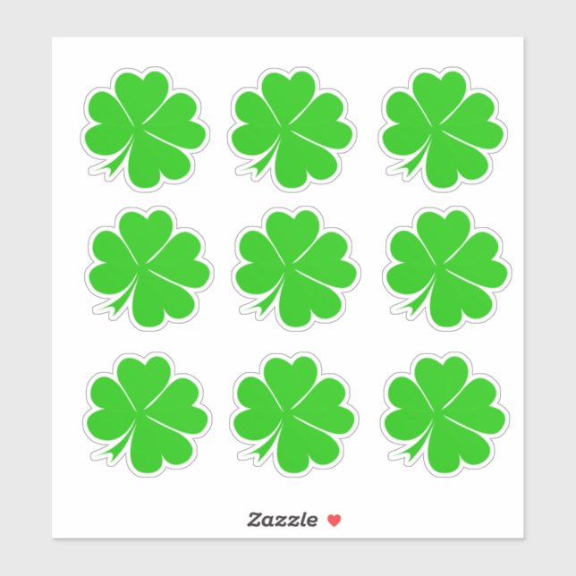 Pegatina Lucky Clover Leaf & Shamrock / Irish St. Patrick (Hoja)
