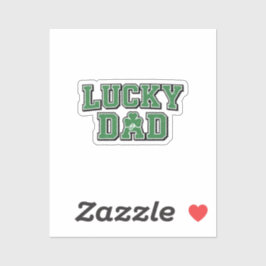 Pegatina Lucky Dad Bold Masculine Forest Green Typography 