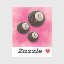 Pegatina Lucky Disco 8 PINK, Lucky 8 disco Ball, Snooker