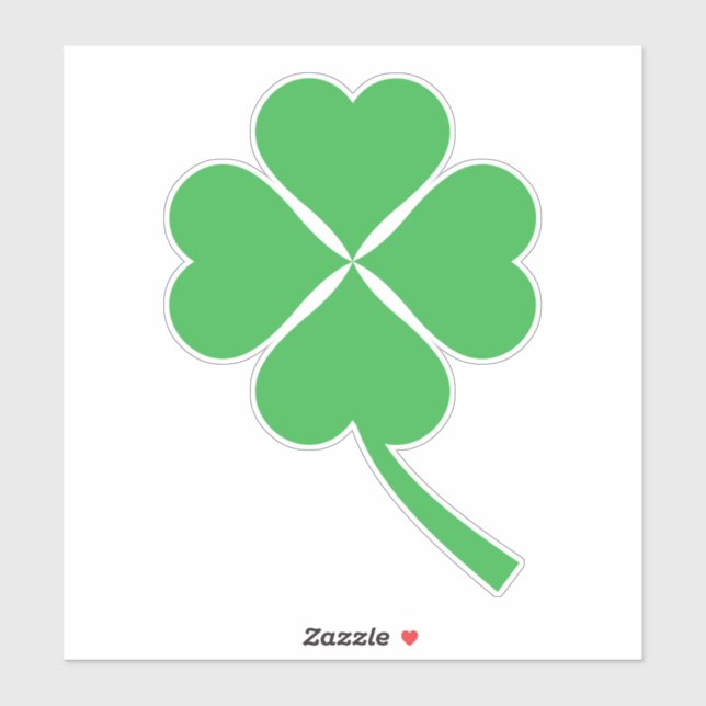 Pegatina Lucky Four Leaf Shamrock Design-87906 (Hoja)