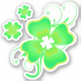 Pegatina Lucky Irish Four Leaf Clover