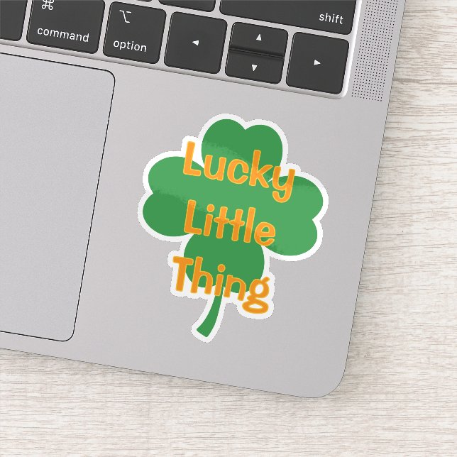 Pegatina Lucky Little Thing 4-Leaf Clover St Patrick's Day (Detalle)