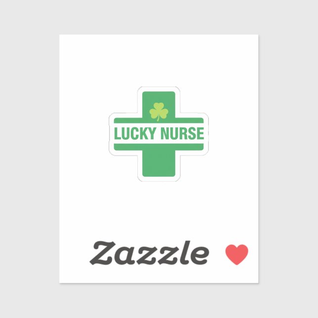 Pegatina Lucky Nurse Green Medical Cross Shamrock St Patric (Hoja)