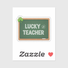 Pegatina Lucky Teacher Blackboard St Patrick's Day Sticker