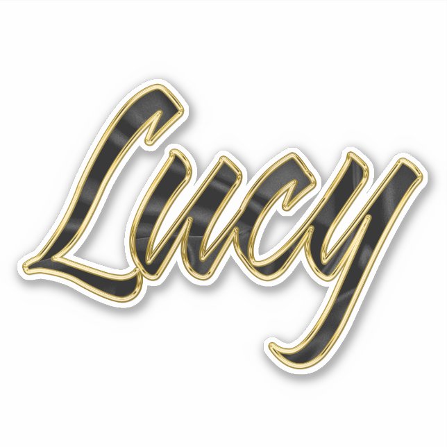 Pegatina Lucy black gold Lettering Aufkleber Sticker (Anverso)