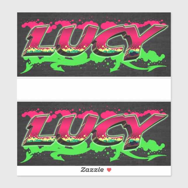 Pegatina Lucy Vorname Name Graffiti Aufkleber Sticker (Hoja)