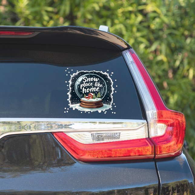 Pegatina Lugar de nieve como oferta de vacaciones en casa (Lado del coche)