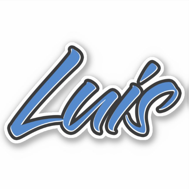 Pegatina Luis Name blue Aufkleber Sticker Stickerset (Anverso)