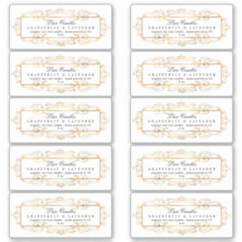 Pegatina Lujoso Relieve metalizado dorado Swirls Elegante P