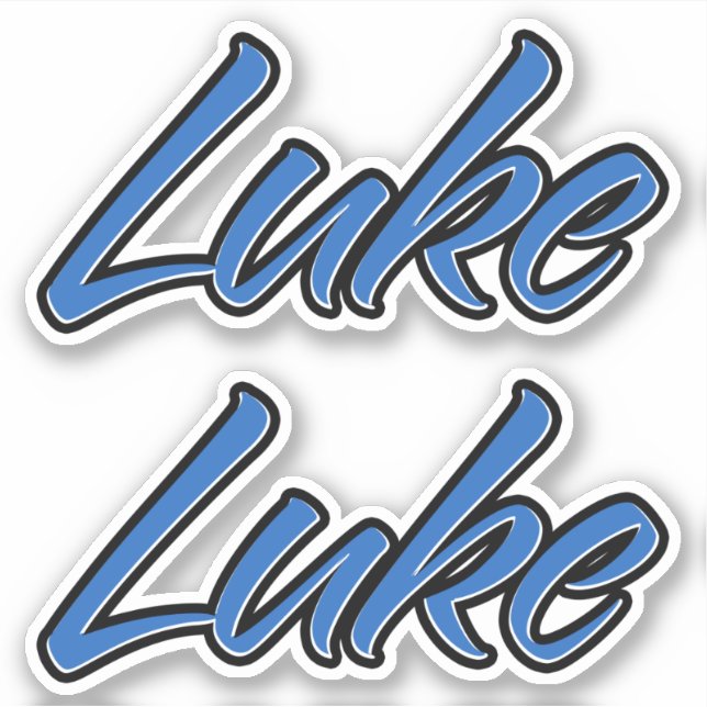 Pegatina Luke Name blue Aufkleber Sticker Stickerset (Anverso)