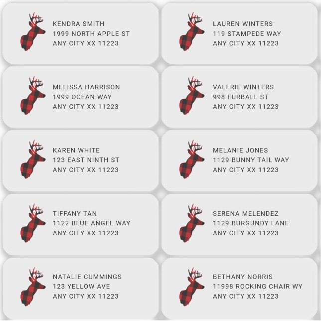 Pegatina Lumberjack Buck Head Guest Address Labs (Anverso)