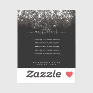 Pegatina Luminosa Platino Purpurina Elegante Belleza