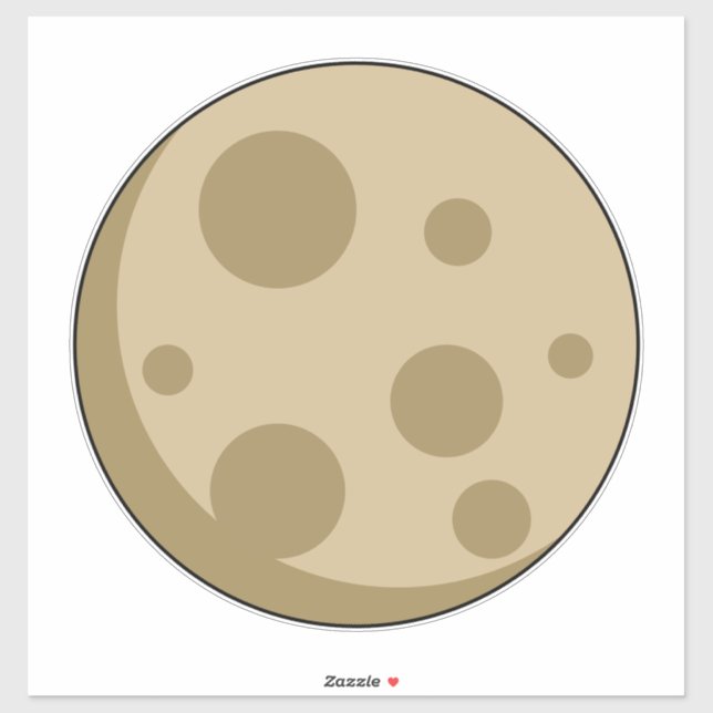 Pegatina Luna llena (Hoja)