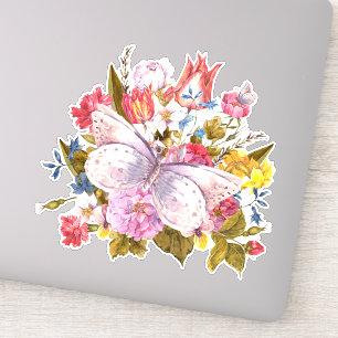 Pegatina luna moth, cottagecore