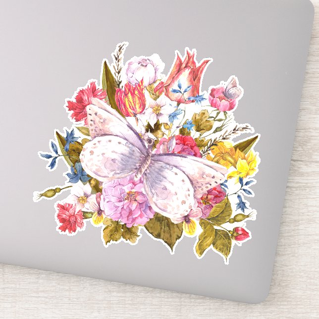 Pegatina luna moth, cottagecore (Detalle)