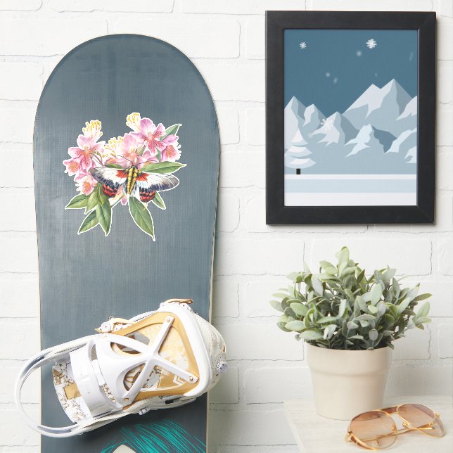 Pegatina luna moth, cottagecore (snowboard)