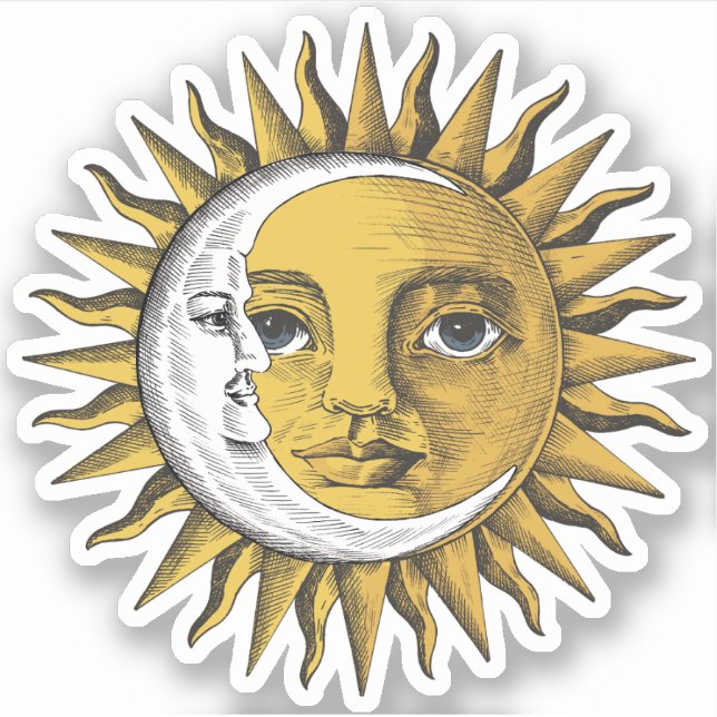 Pegatina Luna y sol (Anverso)