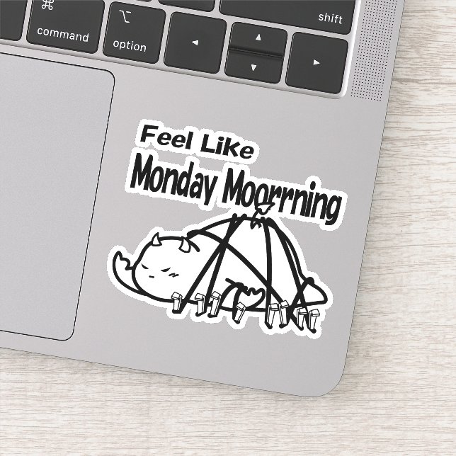 Pegatina Lunes por la mañana en DBY (Detalle)