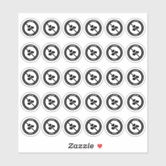 Pegatina Lupin Free Wedding Place Card Mini Food Allergy