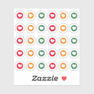 Pegatina Luz de tráfico con código de color de distanciam