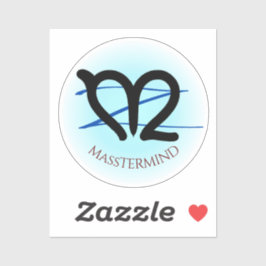 Pegatina m-sobre-z MassTERMIND, texto personalizado