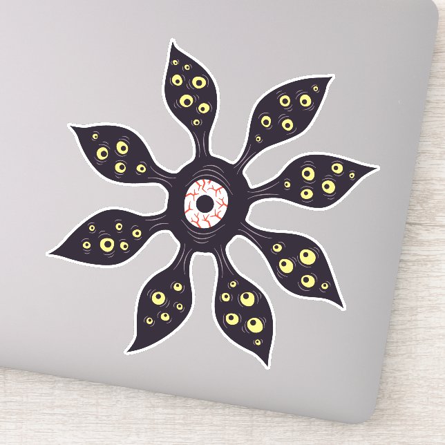 Pegatina Macabre Eye Horror Art Halloween (Detalle)