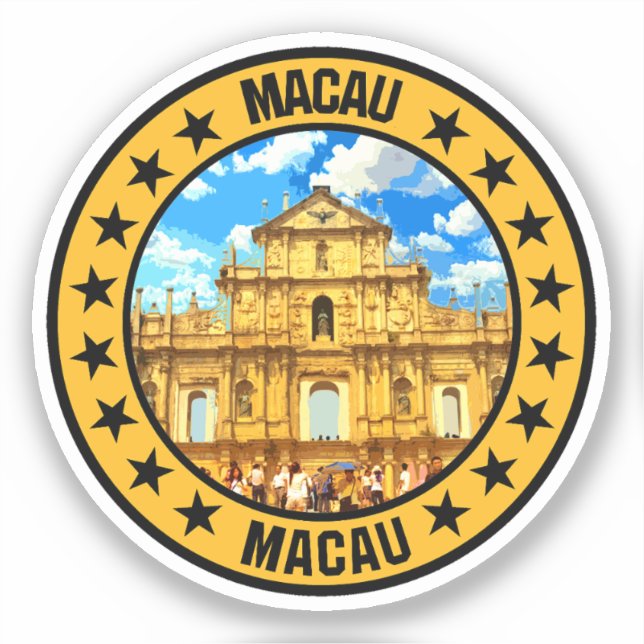 Pegatina Macao (Anverso)