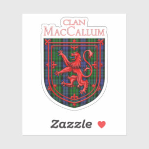 Pegatina MacCallum Tartan Scottish Plaid Lion Rampant